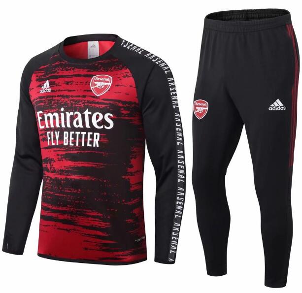 Arsenal Red Black Training Suits Sweatshirt with Pants 2020/21